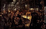 The Foundry by Adolph von Menzel